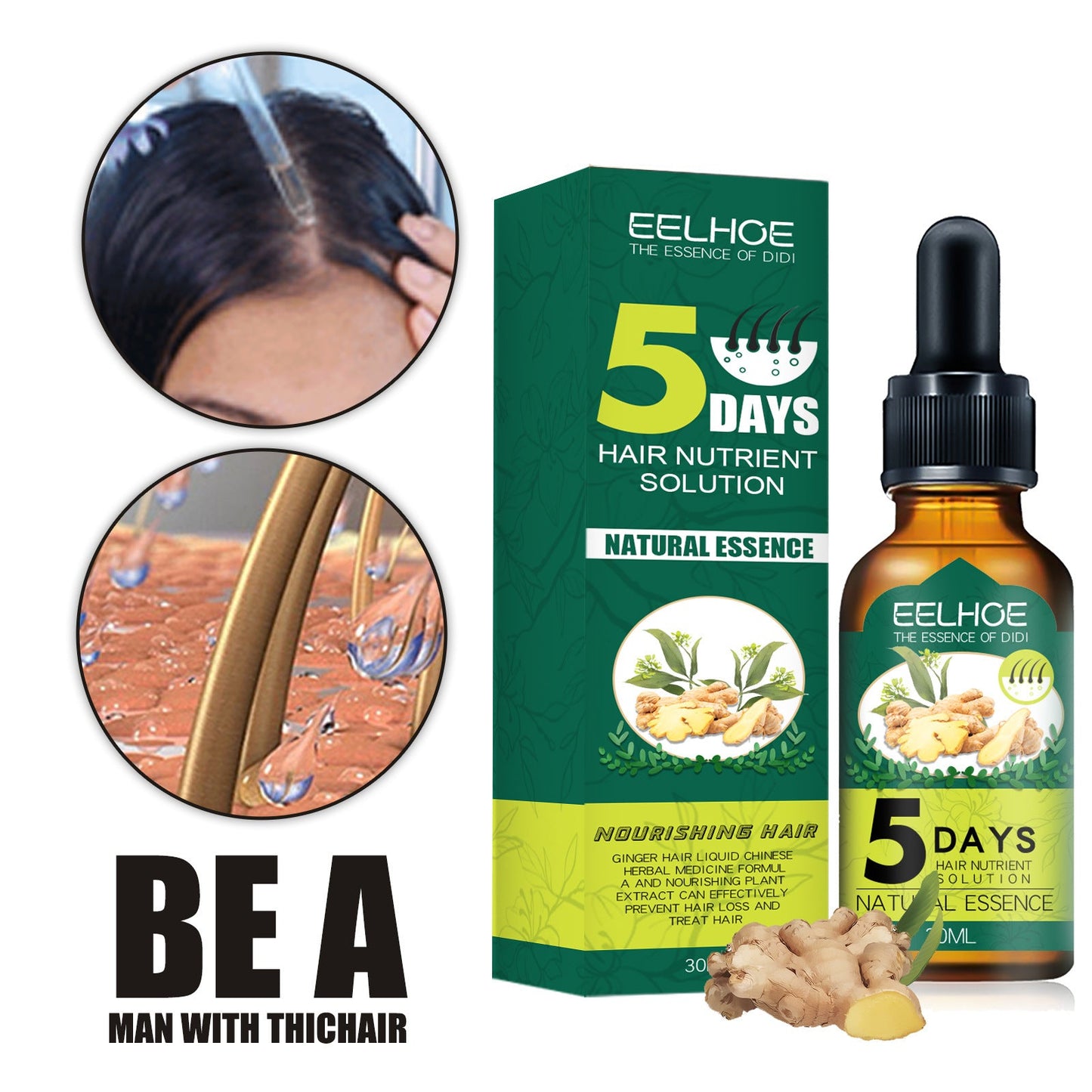 Hair growth Ginger Essential Oil.