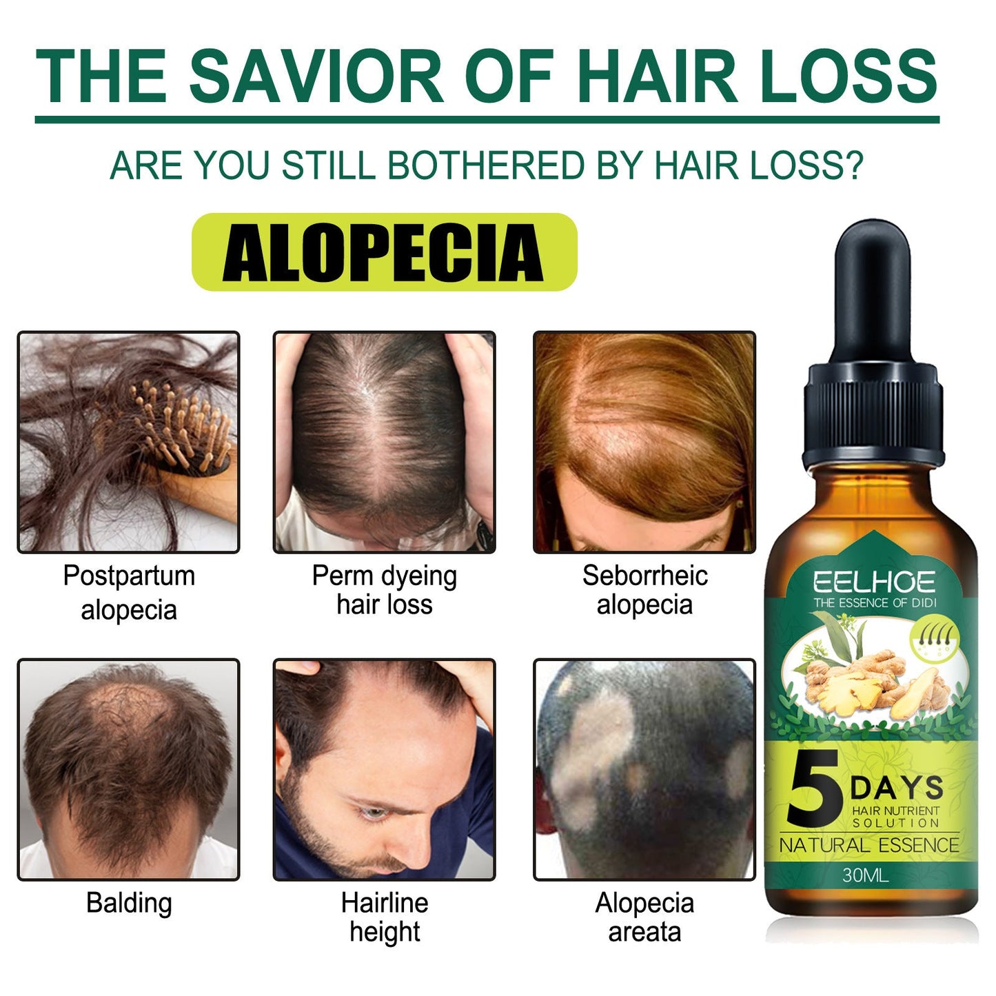Hair growth Ginger Essential Oil.