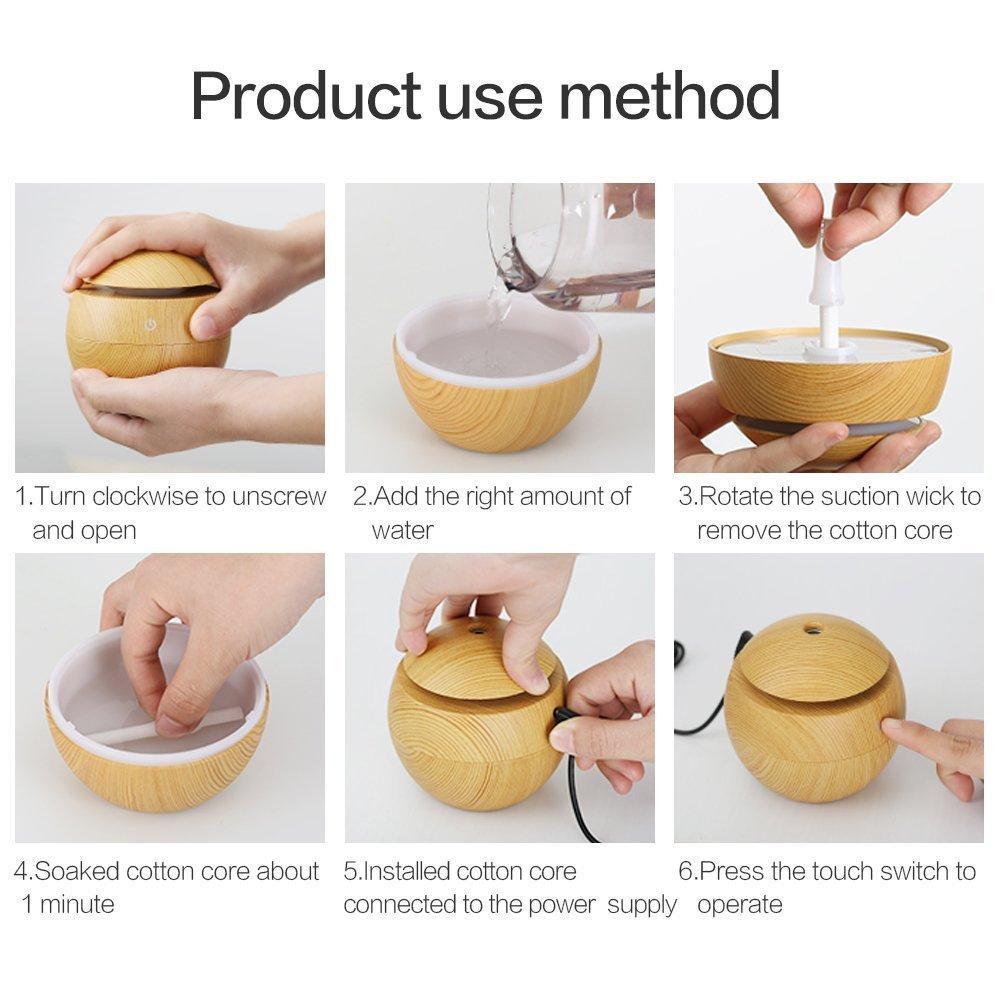 Ultrasonic Cool Mist Essential Oil Diffuser/ Humidifier